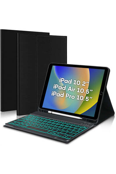 Casey Studios iPad Pro/Air 3 10.5"/iPad 10.2" Illuminated Keyboard Case, Adjustable Angles, USB-C Port
