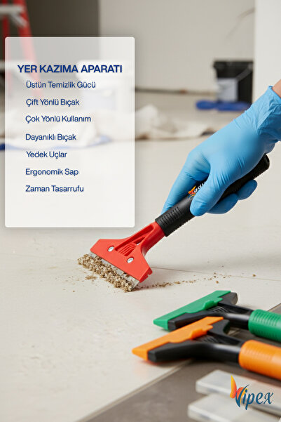 VİPEX Yer Kazıma Aparatı Seti (Sap ve Jİlet)