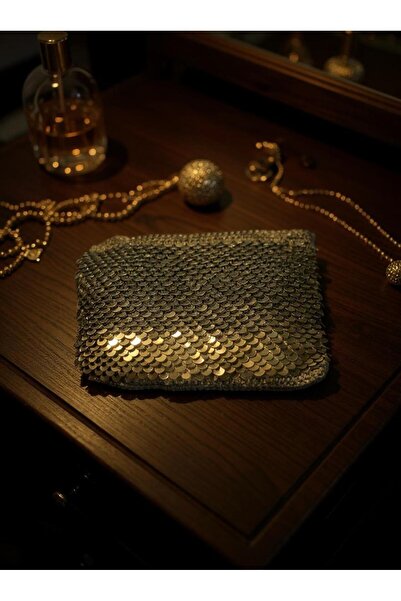YILDIZ CİVLAN Gümüş Payetli Clutch