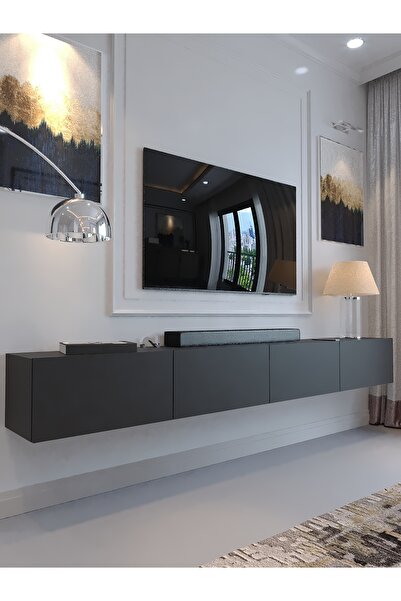 KARNAVAL 240 CM DUVARA MONTE TV SEHPASI - DM1002-4 ANTRASİT