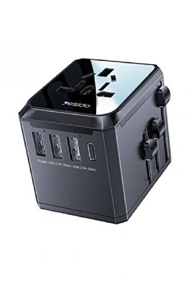 Yesido Universal Adapter with 3 USB and Type-C Charging Port MC10
