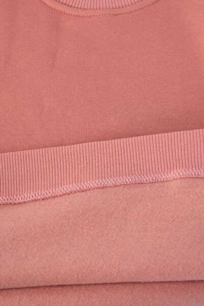 Lmn Pearl Bow Detail 3-Layered Fleece Inside Girls' Suit
