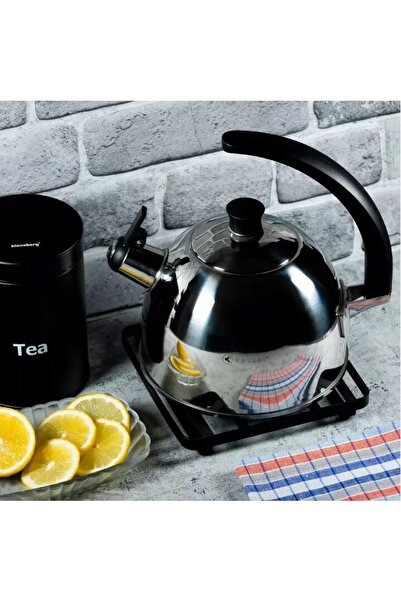 KASSEL Fierbător tradițional fabricat din inox, ceainic 2.6 litri, 19-23 cm , argintiu, Indigo,