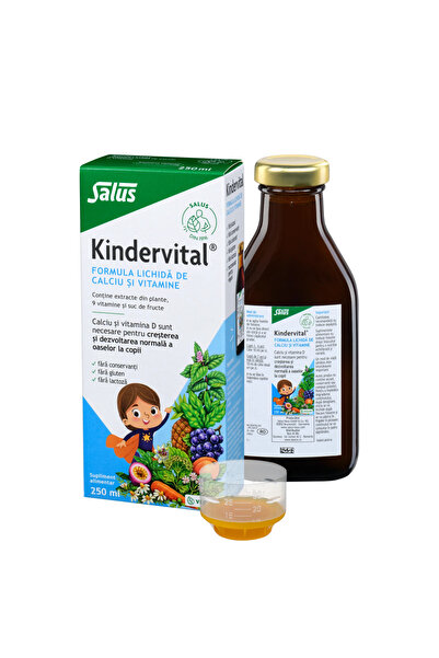 SALUS HAUS Kindervital® 250ml - Formula fructata de calciu lichid si vitamine