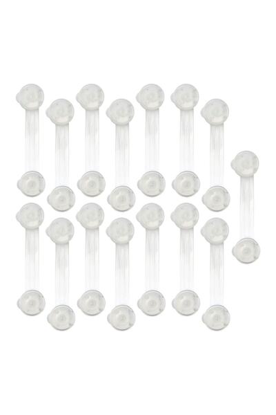NEXTLY Child Safety Door & Drawer Locks by - Transparent, Adhesive, Flexible 15cm, 15 Pack
