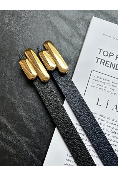 LİA KEMER 2 bucăți Glide, curea cu cataramă aurie pentru femei, centură pentr...