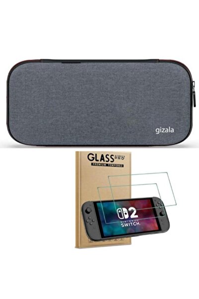 Switch 2 Slim Carrying Case + Switch 2 Tempered Glass Screen Protector 2 Pack Bundle