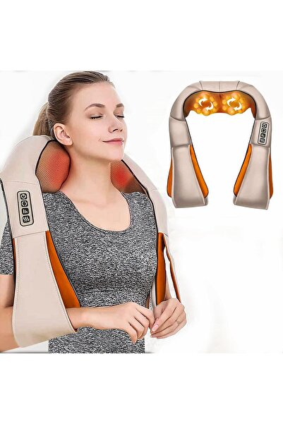 HYX جهاز تدليك شياتسو للرقبة والظهر مع حرارة مهدئة وعجن ثلاثي الأبعاد للأنسجة...