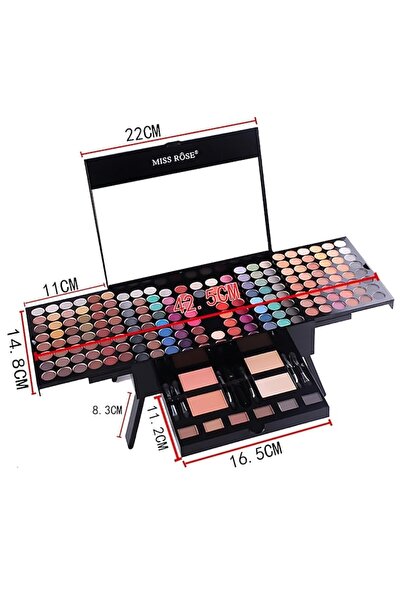 MACVI professional makeup kit, 180 shades, compact powder, multicolor