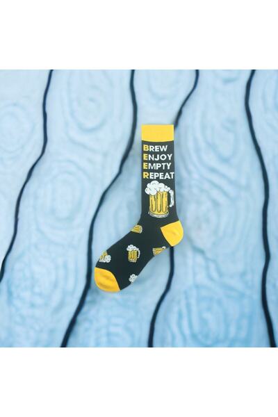 OEM Long Funny Socks, Beer 'Brew - Enjoy - Empty - Repeat' – One Size