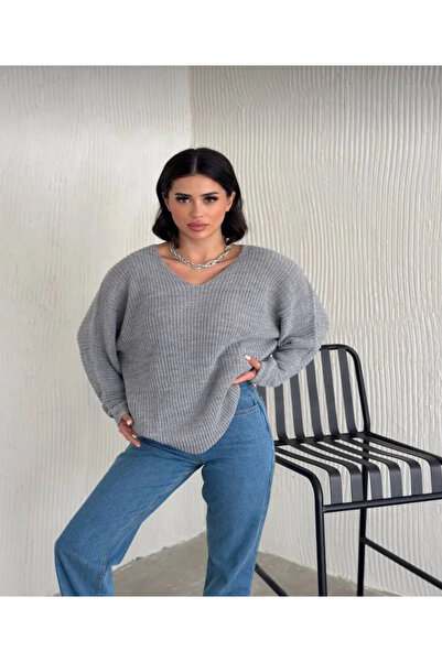 By Kuzey Aras V-Neck Thessaloniki Knit Casual Sweater