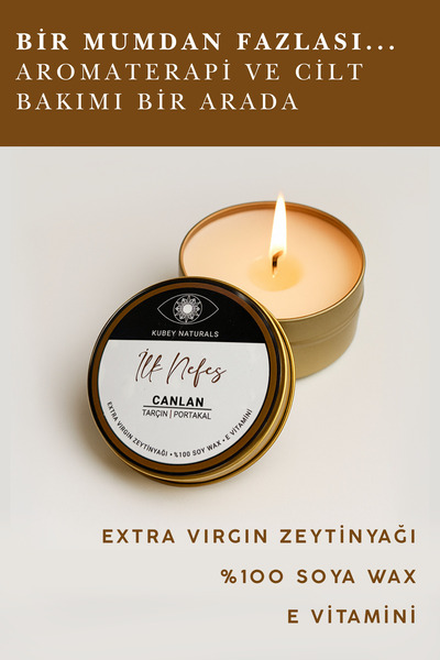 Canlan – İlk Nefes – Tarçın & Portakal %100 Soyawax Aromaterapi Bakım Mumu – Zeytinyağı + E Vitamini