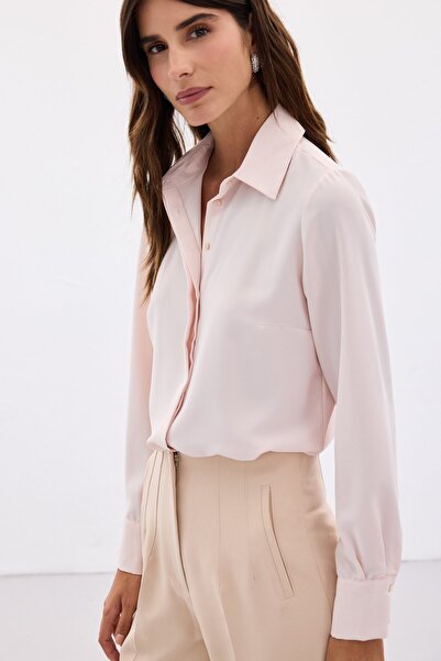 Sateen Cămașă roz de damă