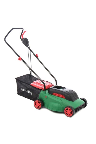 Grunman Masina de tuns iarba, electrica, motor puternic de 1300 W, maner cent...