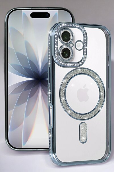 TechTrove Apple iPhone 17 Uyumlu Parlak Taşlı Işıldayan Tasarım Kamera Koruma...