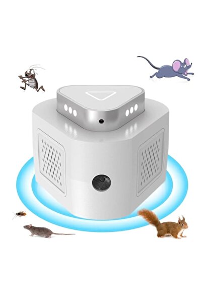 INTEXXA Repelent pentru dăunători – Rozătoare și insecte, ultrasunete duble, acoperire 360°, 100 m², alb