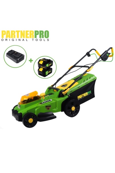 PartnerPro Ασύρματη χλοοκοπτική μηχανή PP 8 A 110-J, 2x20V 4Ah, διπλός φορτισ...