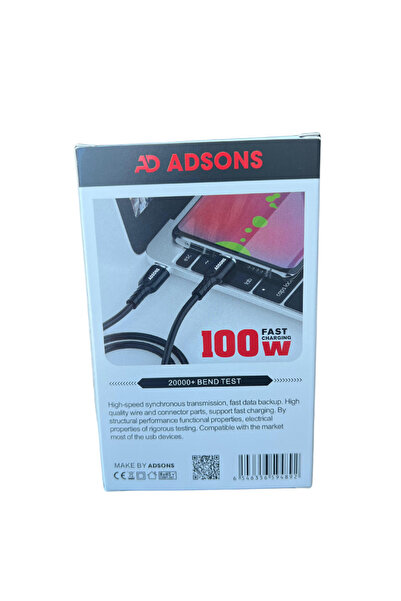 ADSONS شاحن سريع وكابل تاريخ من النوع C إلى النوع C