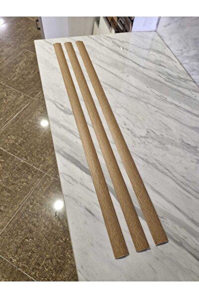 ORSAYAPI Parke Eşik Çıtası Kendinden Yapışkanlı Meşe Renkli Alüminyum Profil 90 cm/3 Adet.