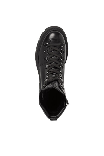 Tamaris Black lace-up boots with thick sole