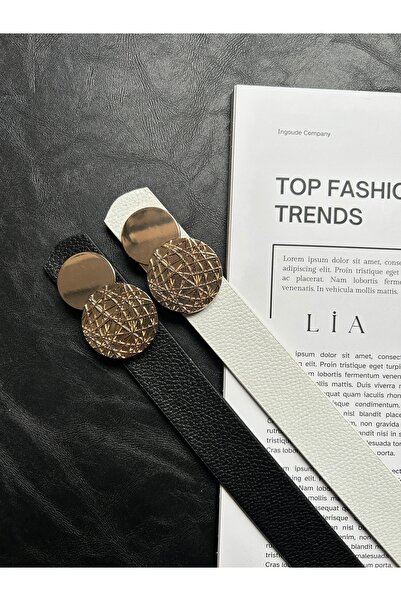 LİA KEMER حزام نسائي ذهبي اللون من أكسل، حزام خصر، حزام للسترة، حزام للملابس،...