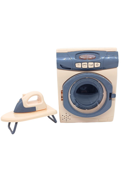 AYATOYS Aya Toys Işıklı Sesli Dönen Kazanlı Çamaşır Makinesi ve Ütü Seti 4030...