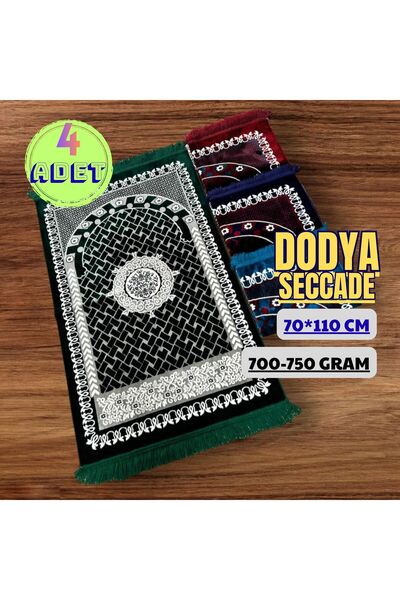 OBRNHOMEN 4 bucăți de covor de rugăciune din catifea, 700-750 grame, covor de...