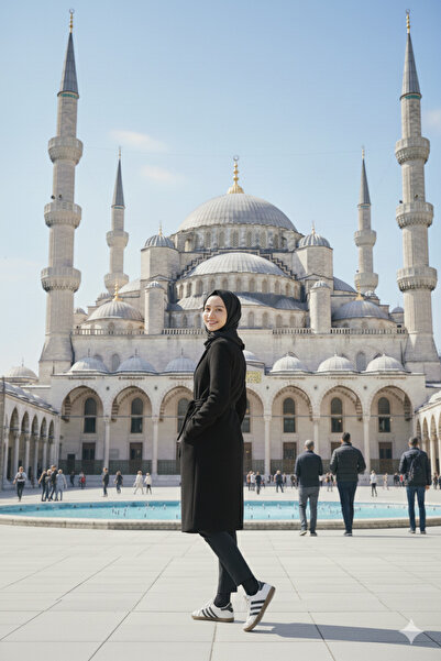 beeke Daniel Kaban Black Belted Long Cashmere Winter Women's Coat with Pockets-1