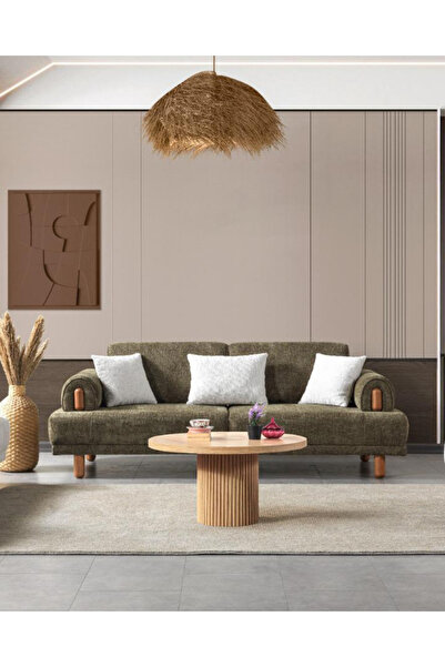 Velura Home & Living Salda Üçlü Kanepe & 3'lü Koltuk - Yeşil