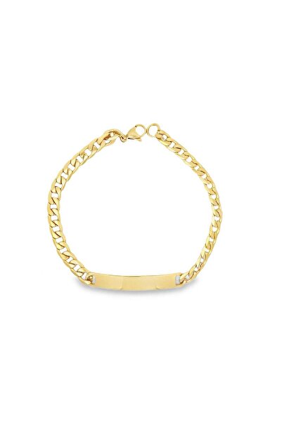 Bijuteria SORELLY Brățară cubaneză gravabilă placată cu aur de 18k