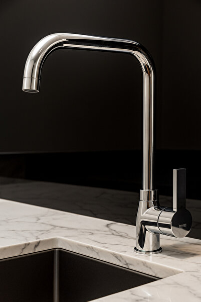 tesitay Baymera Stainless Mix Swan Kitchen Sink Faucet Fountain Mixer