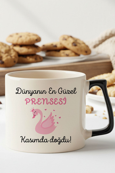 qoeuyl boutique The Most Beautiful Princess in the World Was Born in November Printed Birthday Gift D Mug with Handle