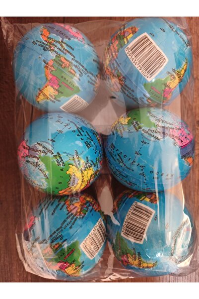 Mert Global Stres Top Büyük Dünyalı 10cm-Sünger Top-1 Adet