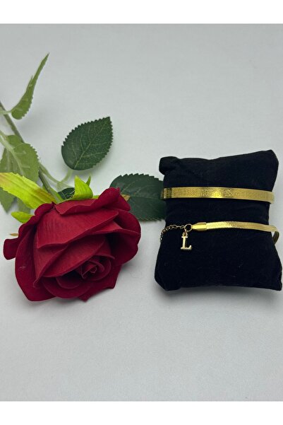 VENTİ VENTİSCA Ayetel Lectern Bracelet with Italian Letter Bracelet and Non-F...