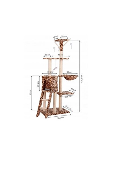 bigshot ™ Cat Playset BSPAK01LEO, 138.5 x 54.5 x 39.5 cm, XL, Leopard Color