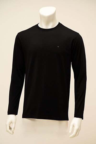 TROYLİFE Men's Large Fit Plain Simit Collar Long Sleeve Blouse