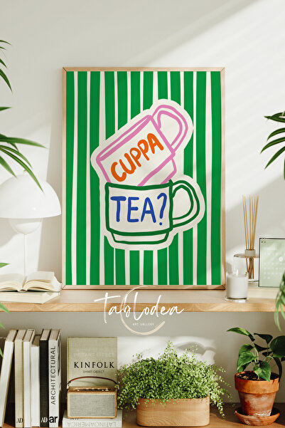 tablodea Cuppa Tea Minimalist Decorativ Colț de cafea Tablou cu poster înrăma...