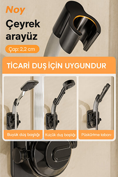 NOY Duş Başlığı Tutucu Su Geçirmez Güçlü Yapışkanlı Ayarlanabilir Duş Askısı
