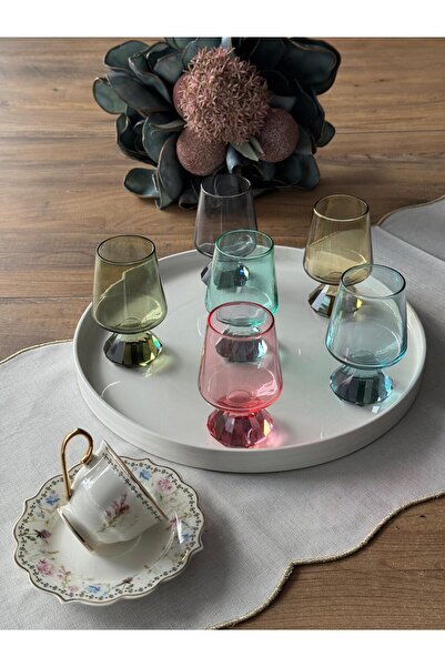 Meri Ev Gereçleri Mix Color Coffee so It's a Water Glass 130 ml