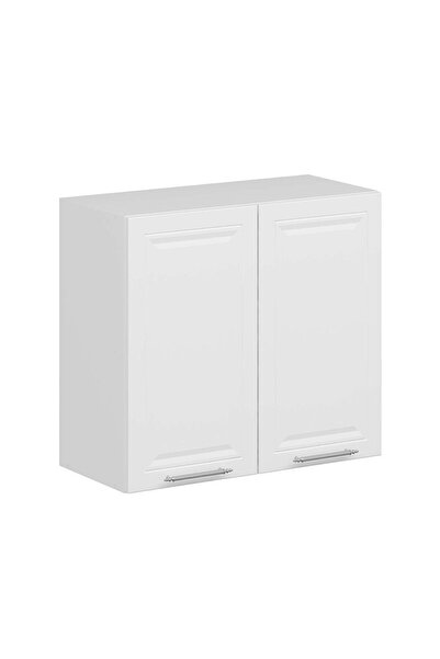 Alvinka Mutfak Modül Mbr_C Üst 2Dk1R 80-H72Cm Dolap Beyaz Beyaz Mdf