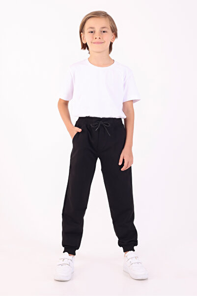 Rekormoda Pantaloni de trening pentru băieți școală și ocazional basic Pantal...