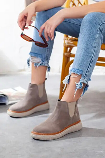 Mammamia 25Kb-1065 Women's Genuine Leather Casual Boots