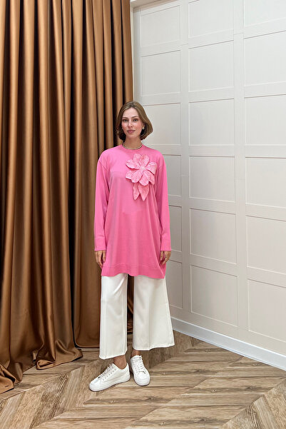 Stilife Μερσεριζέ Πλεκτό Φορμάκι Ροζ