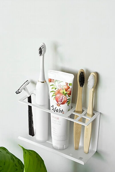 TASAGRAM Λευκή κρεμάστρα για οδοντόβουρτσα και οδοντόκρεμα