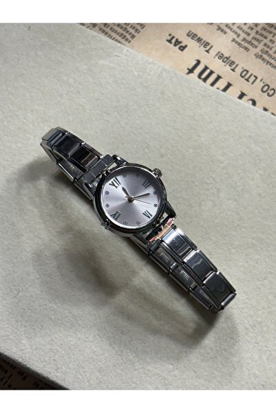 lotusbybuket VIP çelik İtalyan Charm Nomi Bileklik roma rakamlı gümüş saat