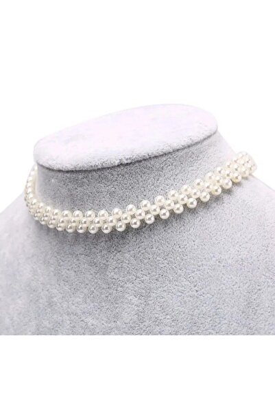 Shiklik White Color Pearl Women's Necklace