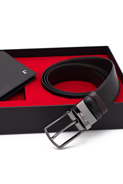 Pierre Cardin Double-Sided Leather Belt & Wallet Set Pcci̇ft04Sk-2060A55