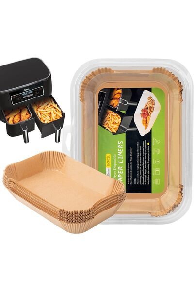 Generic Rectangular Non-Stick Disposable Air Fryer Liners, 100 pcs, 10×7.2 in...