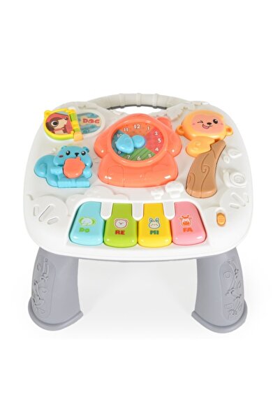 Aiyingle Măsuță educativă bebeluși Moni Toys, cu pian și sunete interactive, 18 luni+