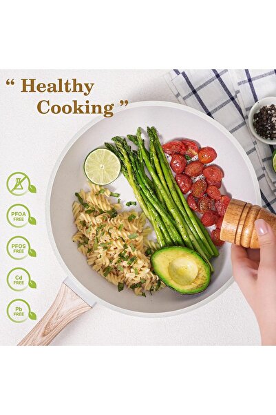 Generic SODAY 12-Piece Non-Stick Granite Cookware Set (White)